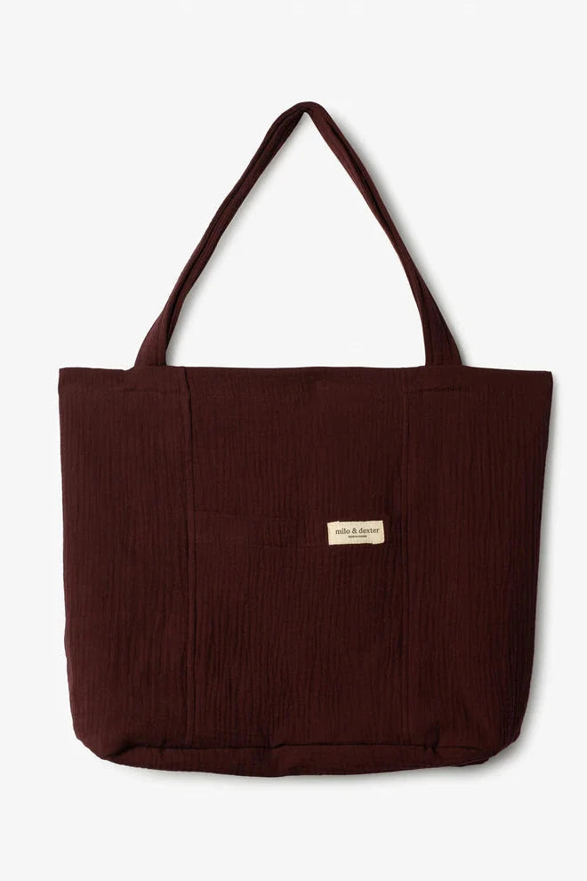 *MILO &amp; DEXTER Sac fourre-tout en coton en burgundy