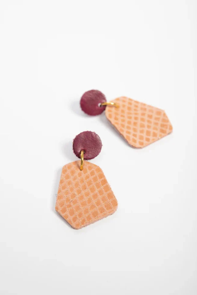 VEINAGE boucles d'oreilles Délima s serpent orange