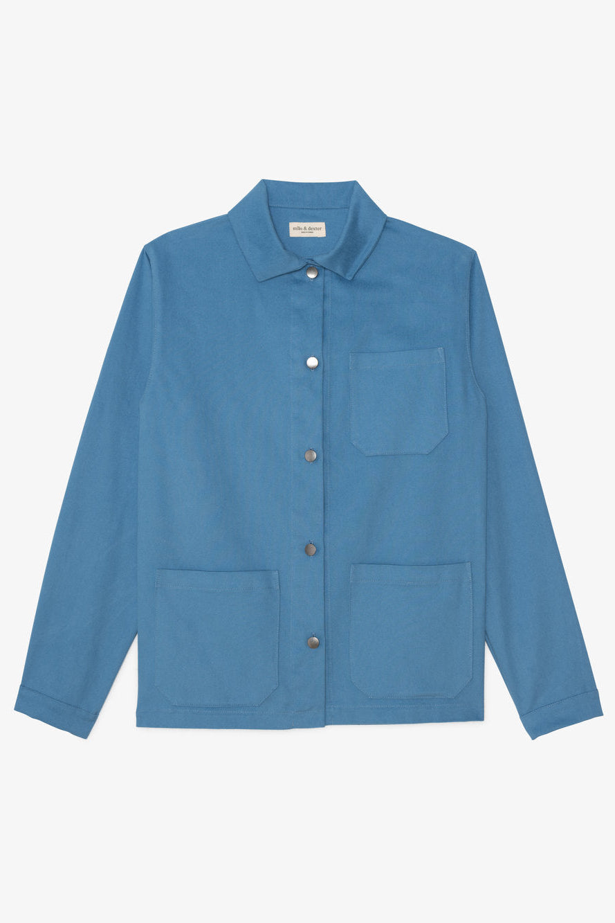 MILO &amp; DEXTER Veste de travail classique en coton bleu