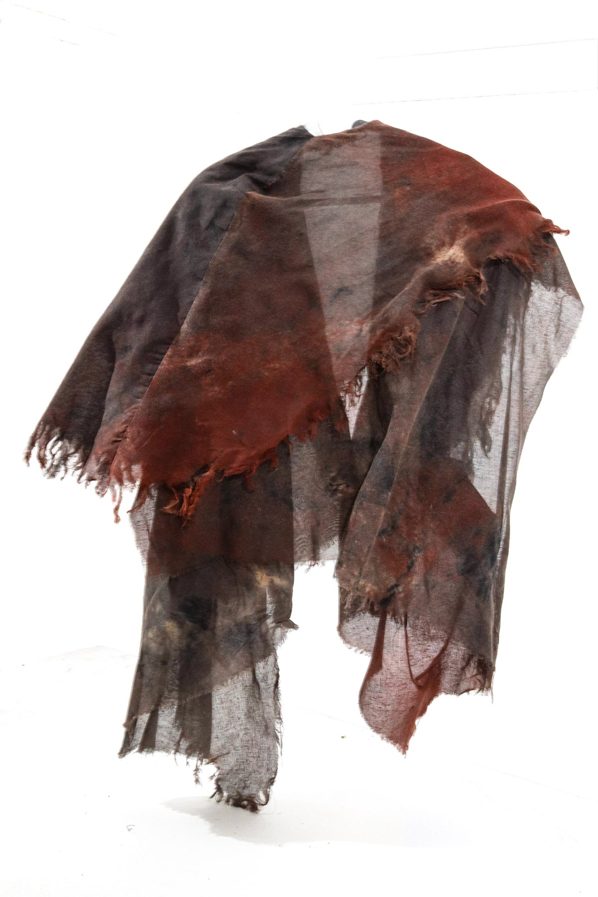 RED RAVEN - Cap poncho brun terre