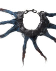 RED RAVEN - Collier Spike Cheveux Bleu