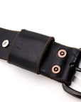 RED RAVEN -  Ceintures Cuire Italian All Black