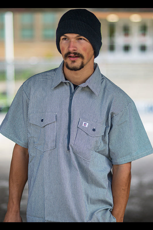 BIG BILL X GANK - Hickory pull over stripped shirt