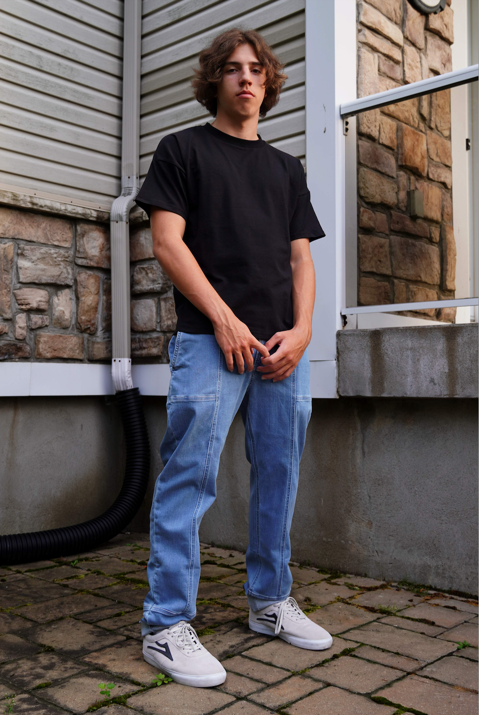 ALYKS Pantalon en jeans