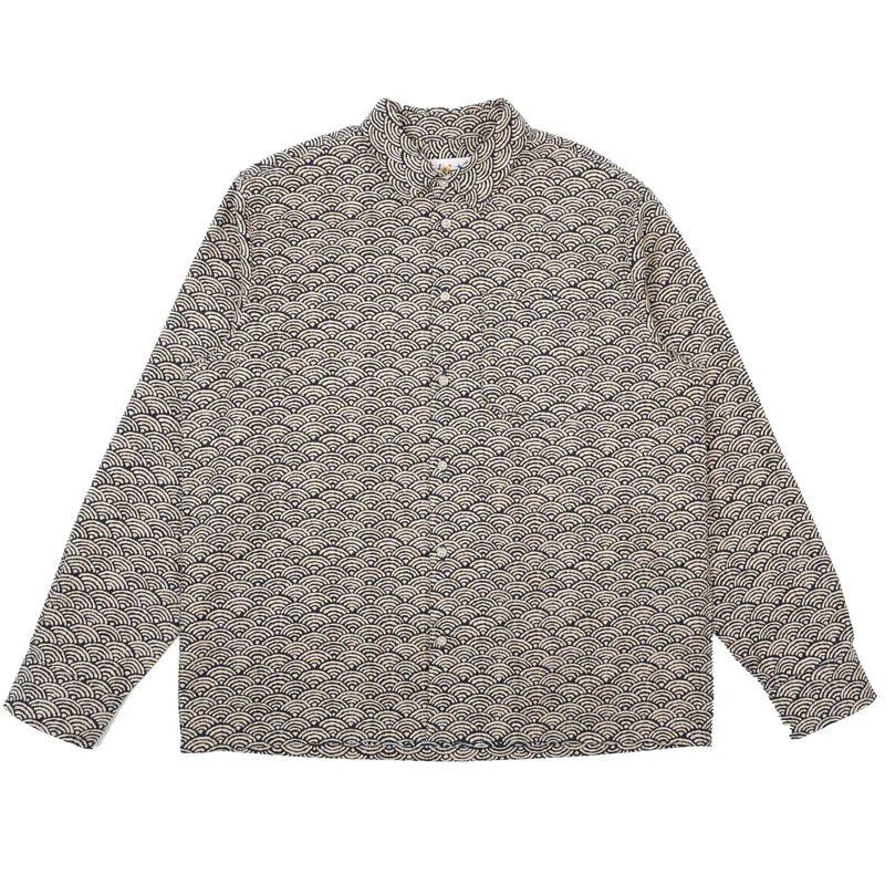 NAKED &amp; FAMOUS - True Shirt Seigaiha Waves - Indigo