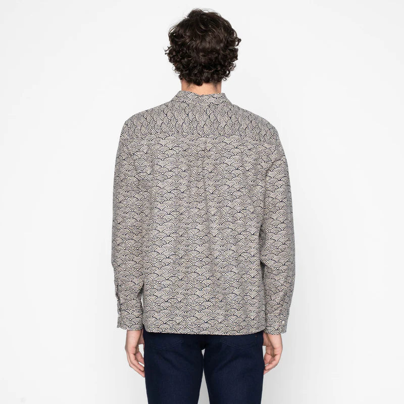 NAKED &amp; FAMOUS - True Shirt Seigaiha Waves - Indigo