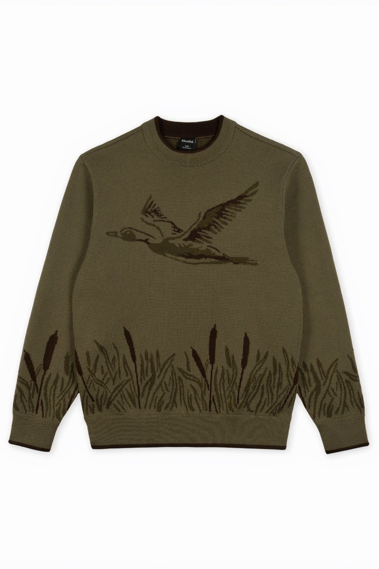 HOOKE sweater flying duck khaki