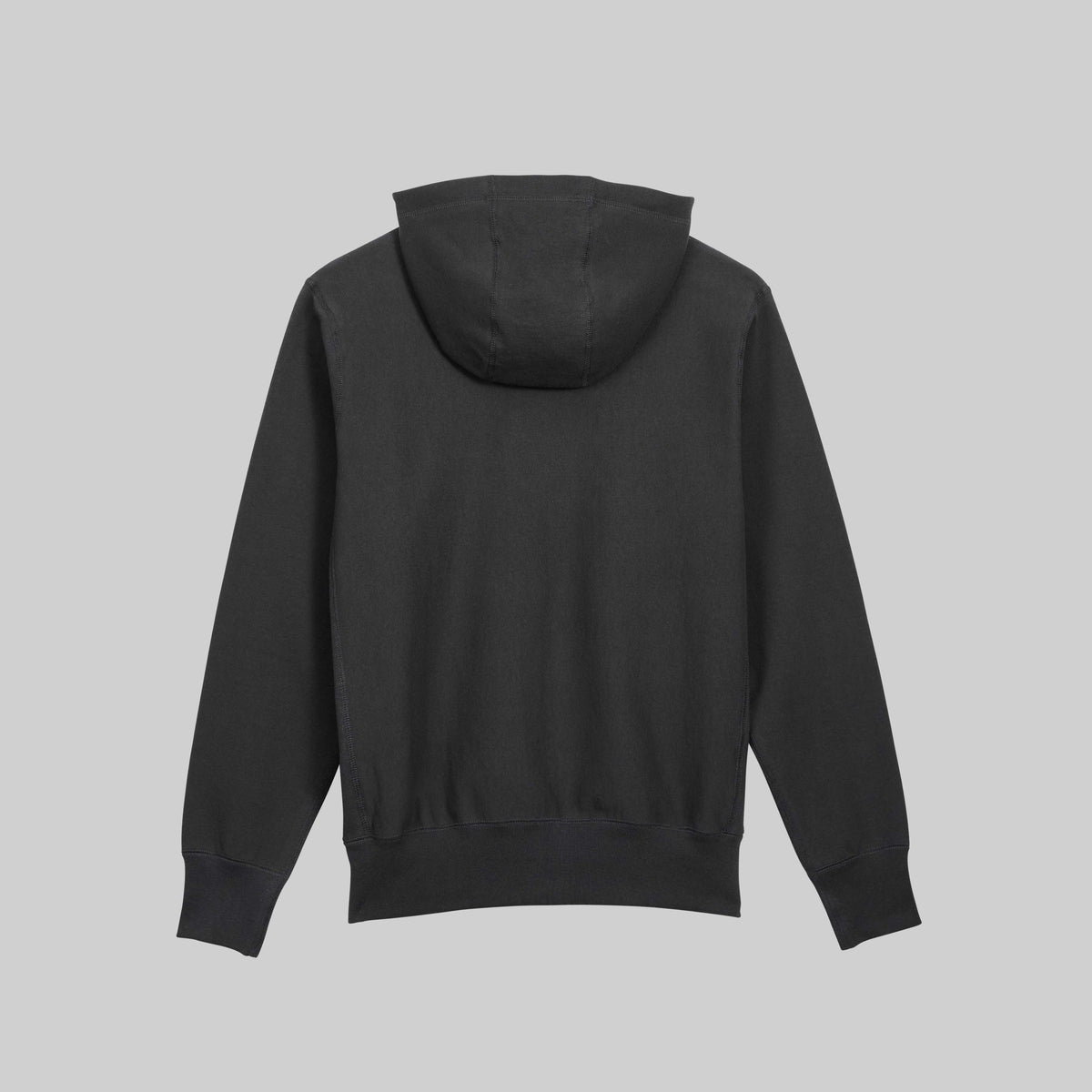 GANK Black Zip-Up Hoodie with White Embroidery