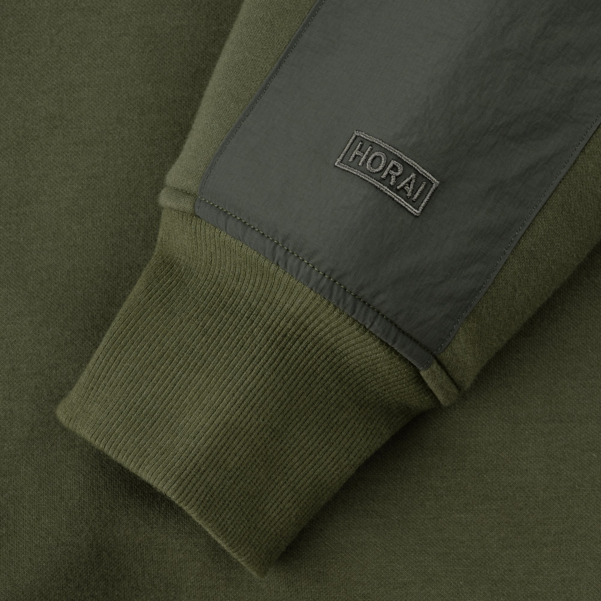 HORAI panelled polar fleece crew vert scoot