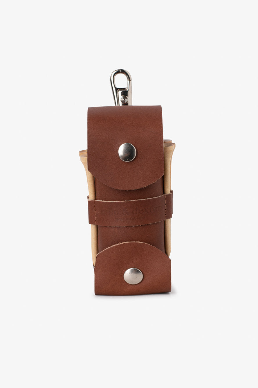 MILO &amp; DEXTER Leather Golf Ball Holder