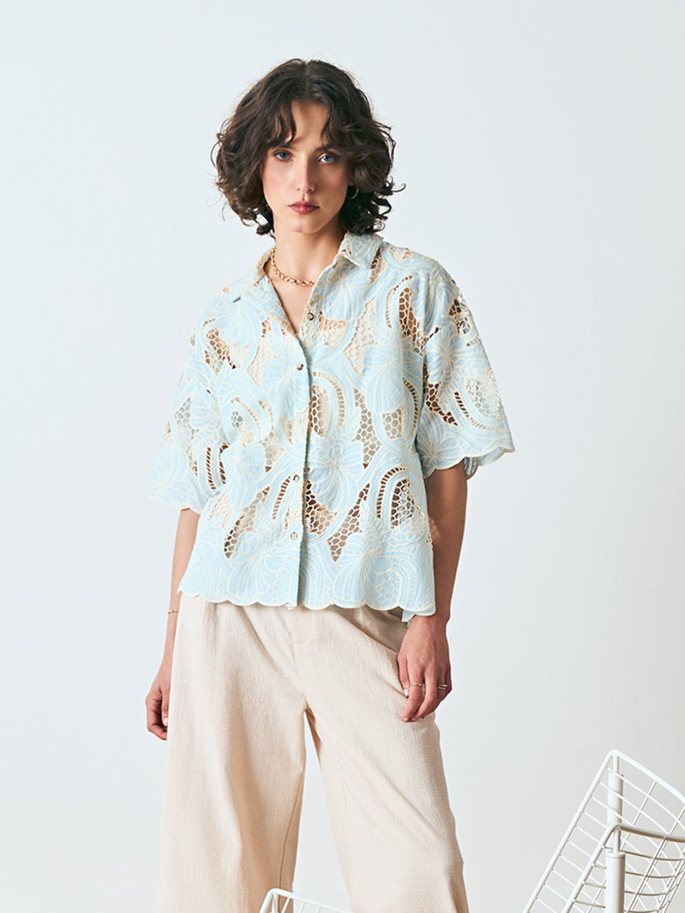 DAGG &amp; STACEY haut Sterling bleu