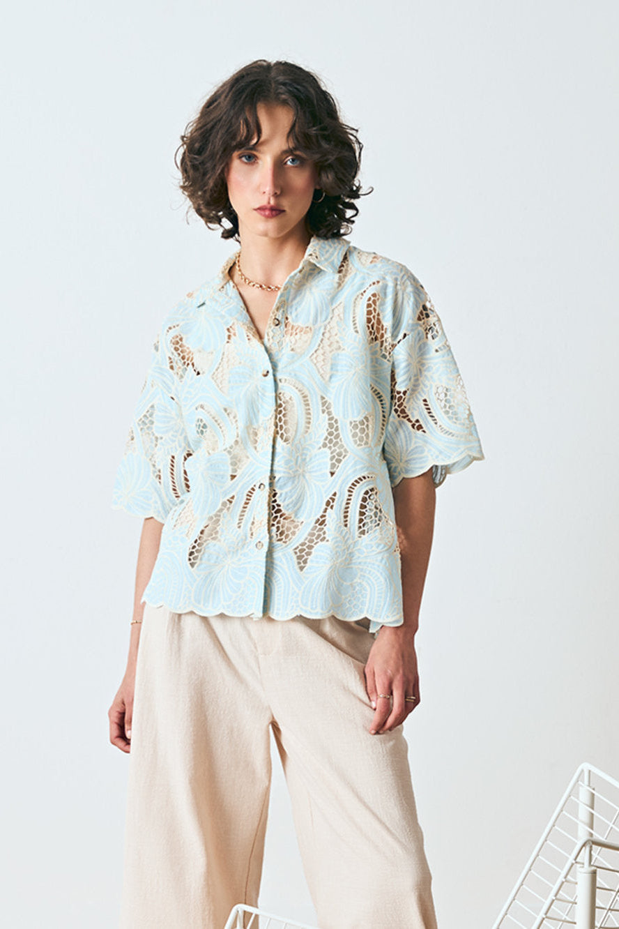 DAGG &amp; STACEY haut Sterling bleu
