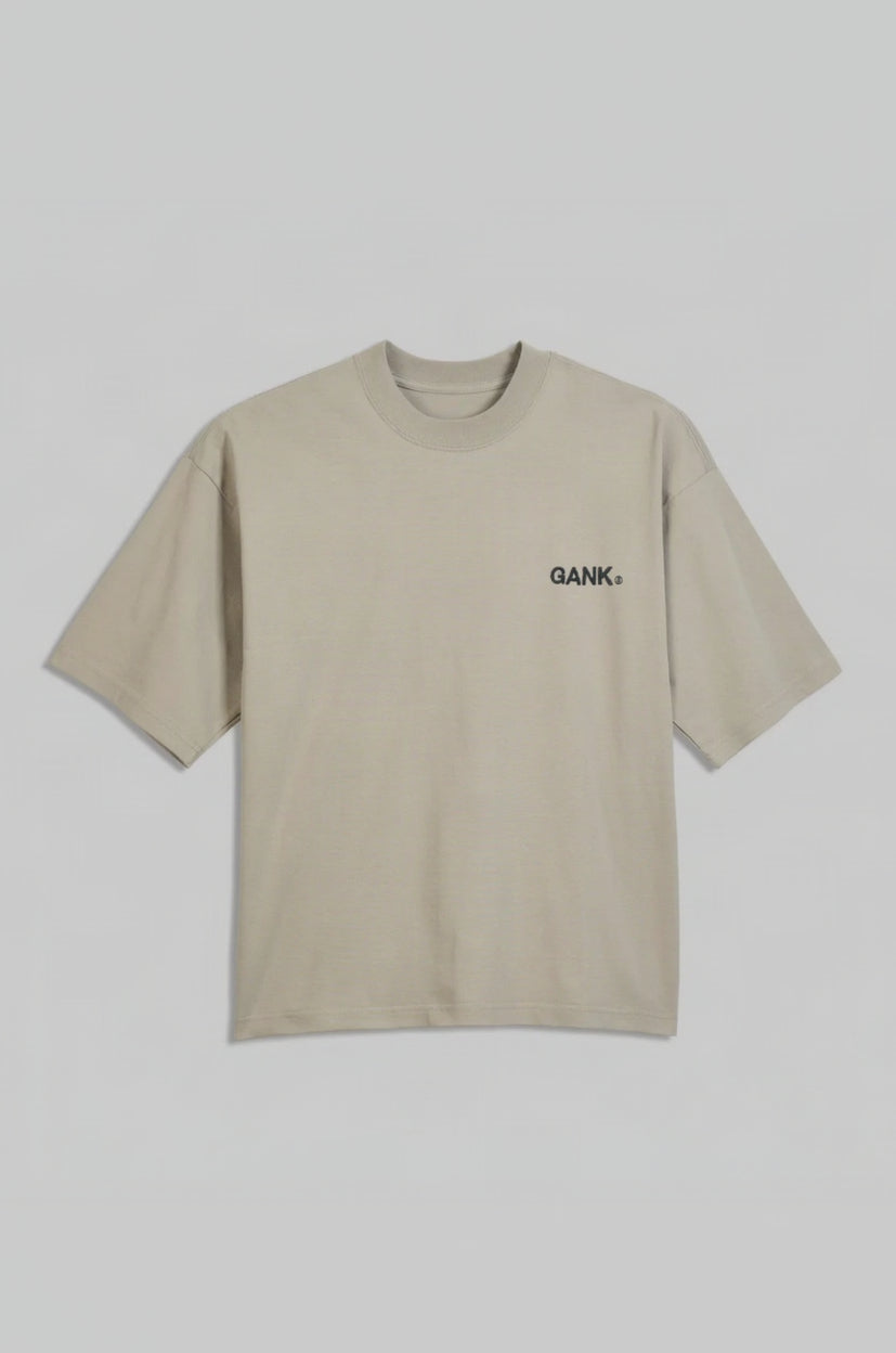 GANK - T-Shirt Boxy Sable Brodé Noir