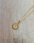 GANK - Pendentif soleil doré en acier inoxydable